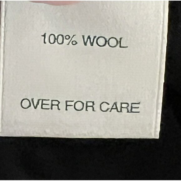 Hawksley & Wight Black Wool Skirt Sz 10 Fully Lined 100% Wool Back Slit Mature - Picture 8 of 11